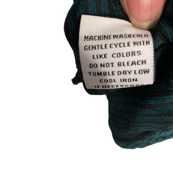 Habitat Womens Basket Weave Jacket S Teal Basket Weave Normcore Button Front - Picture 7 of 7